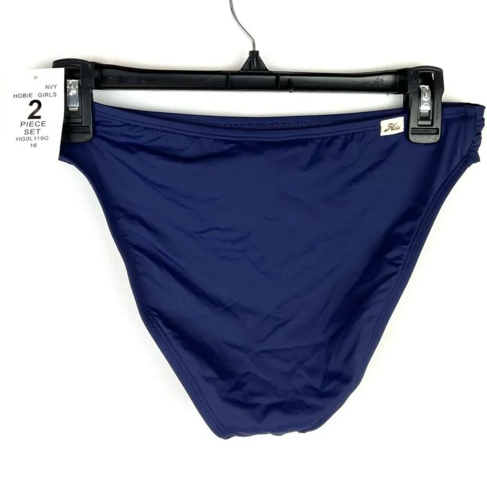 Hobie Girl’s Blue Two Piece Rashguard Swimsuit Set Size 16